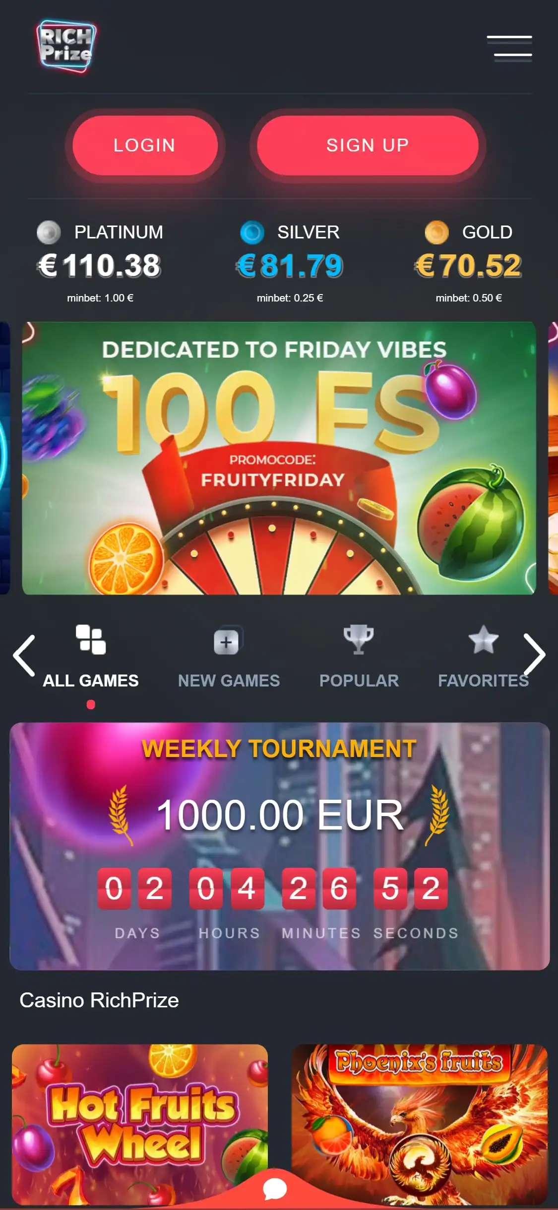 RichPrize Casino Mobile Review