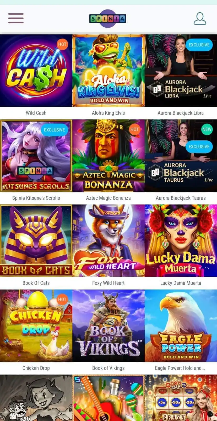 Spinia Casino Mobile Review